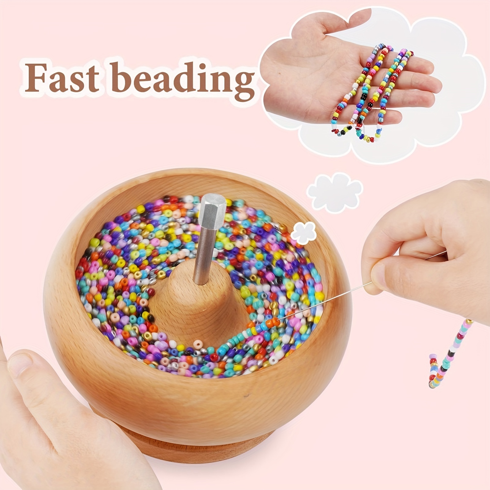 Wooden Bead Spinner Bead Spinner Cheap Waist Beads Kit for Jewelry Making  Bracelet Maker Stringing Wooden Crafting