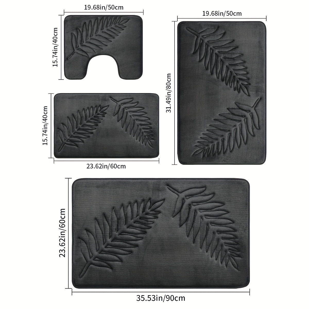 Soft & Absorbent Memory Foam Bath Mat