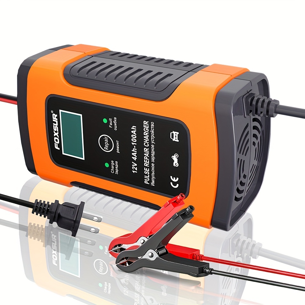Foxsur 12v 5a Automatic Car Battery Charger Power Pulse - Temu