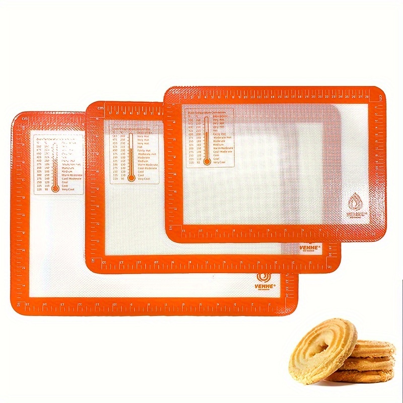 MIU Silicone Non-Stick Pastry and Baking Mat 3 Piece Set 