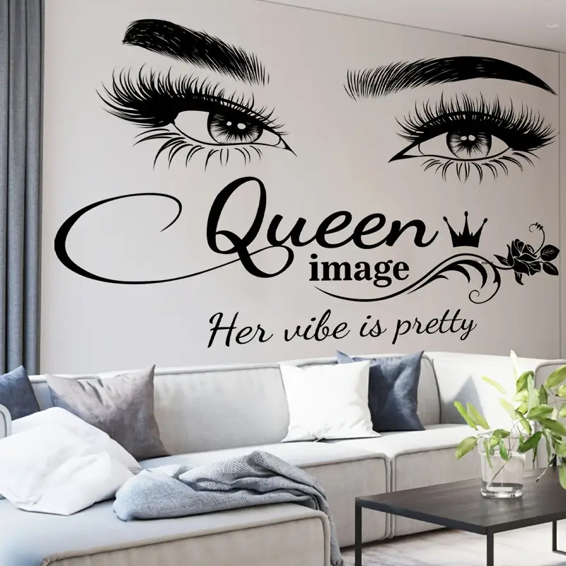 Adesivi murali occhi belli, decalcomanie murali rimovibili per soggiorno,  camera da letto, adesivi per decorazioni per la casa autoadesivi