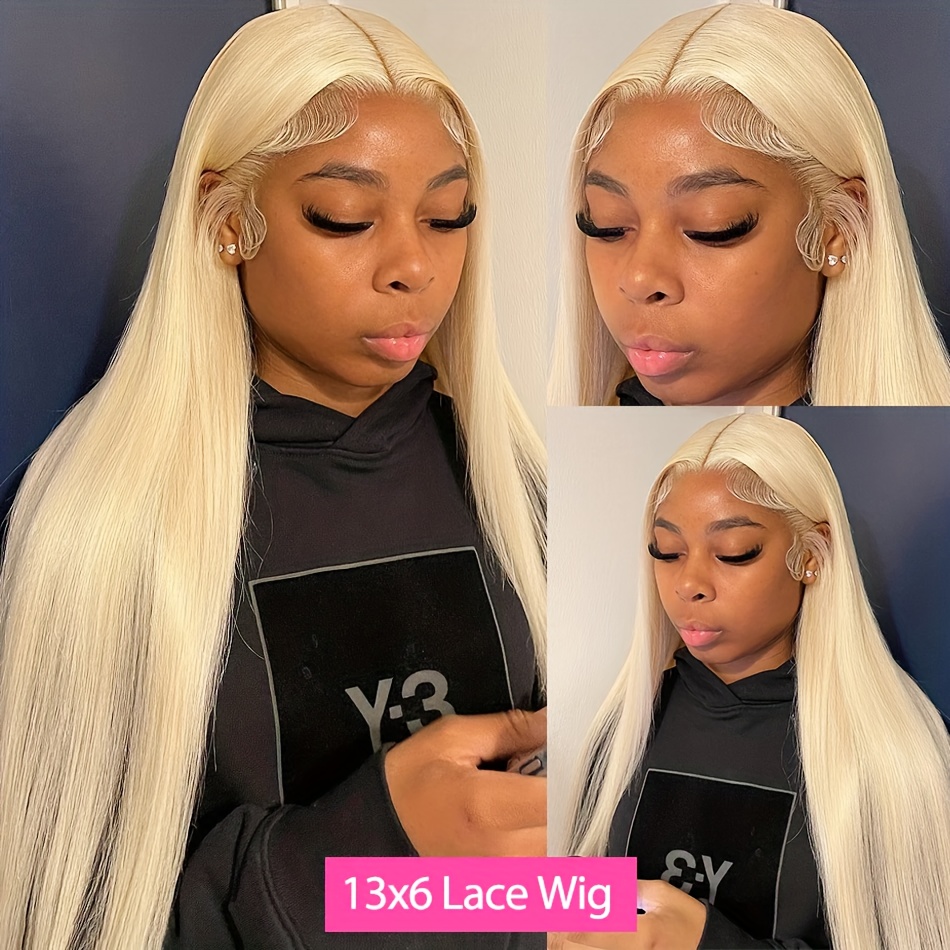 13x6 Transparent 613 Blonde Lace Frontal Human Hair Wigs Temu