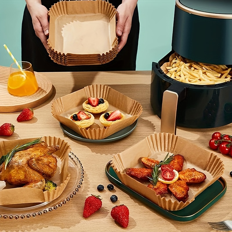 Food Grade Disposable Air Fryer Liners Paper Basket Bowls - Temu