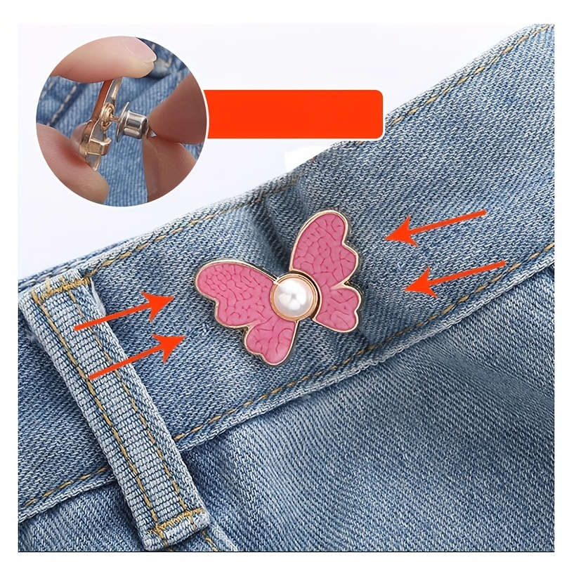 2-20Pcs Snap Fastener Metal Buttons For Clothing Jeans, Detachable Retro  Sewing-Free Buckles Reduce Waist Retractable Button