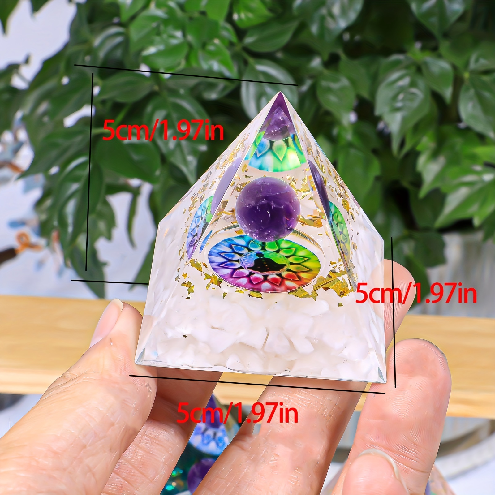 Natural Crystal Pyramid Quartz Healing Stone