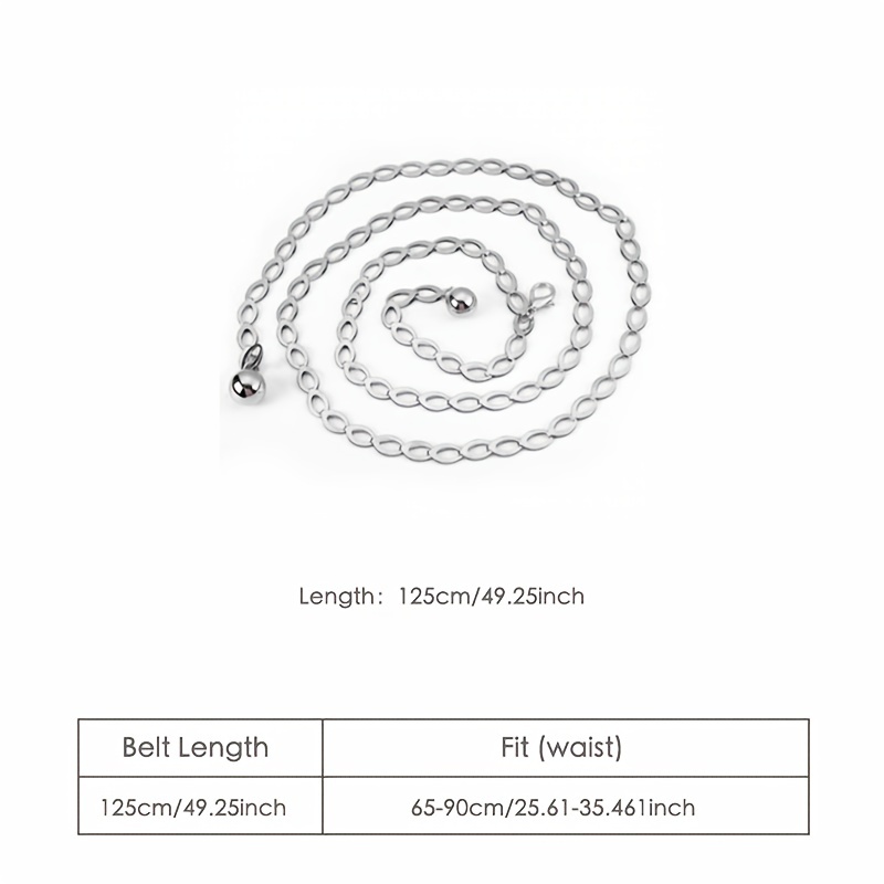 Metal Chain Belt Decoration Thin Waist Chain For Women