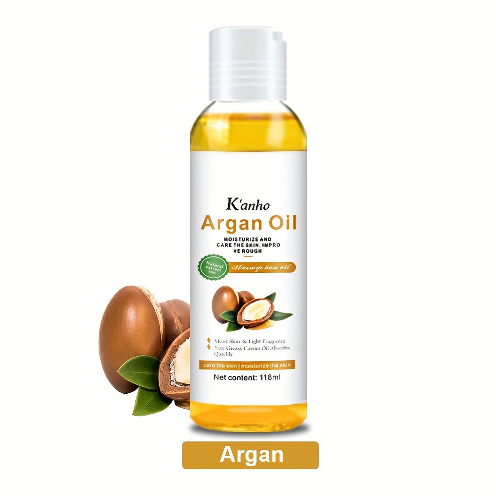 

118ml Argan Oil, Body Care Massage Oil, Body Carrier Oil, Moisturizing And Nourishing Essential Oil For Face And Body Skin Care, Hair Care