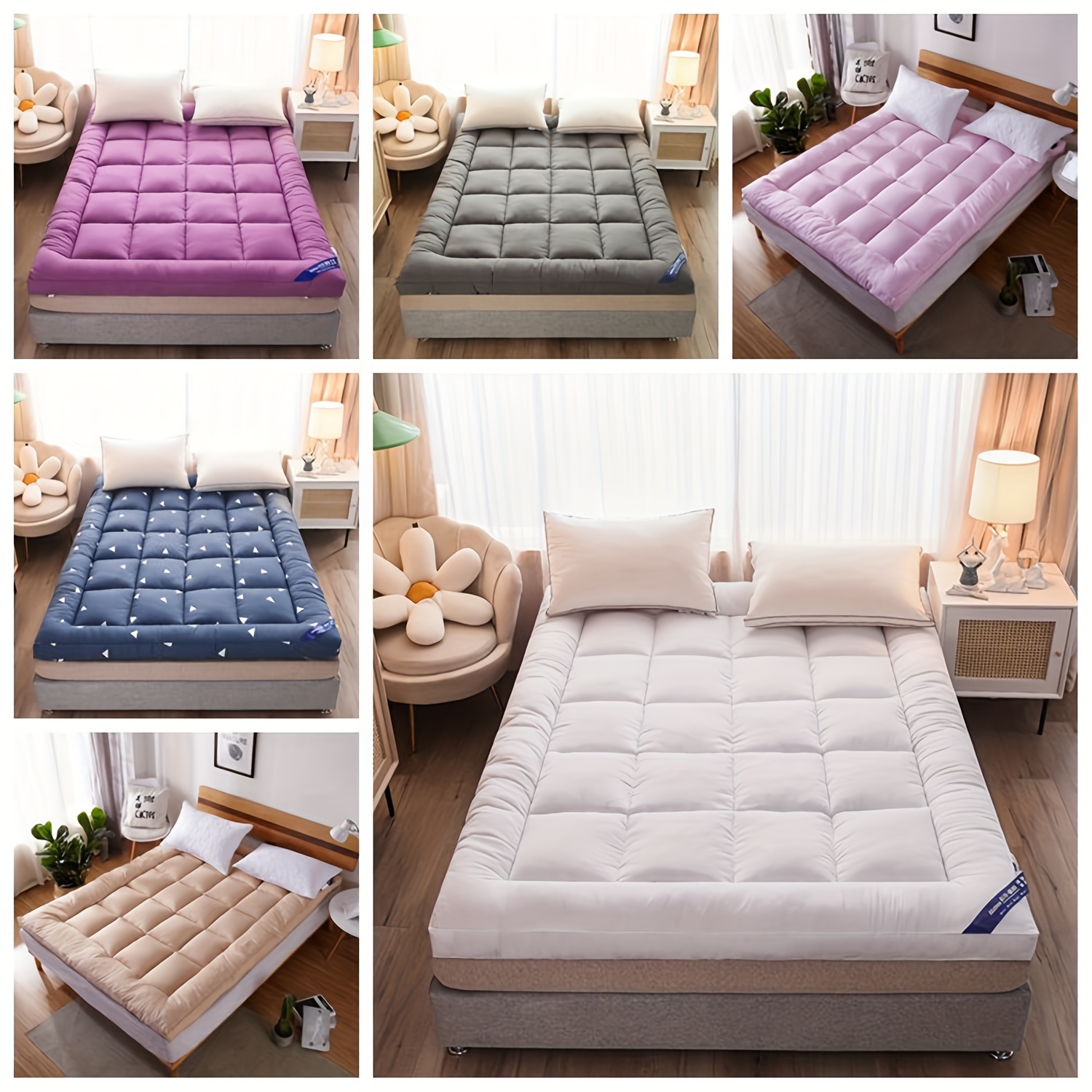  Colchón de doble cara de uso futón, colchón enrollable