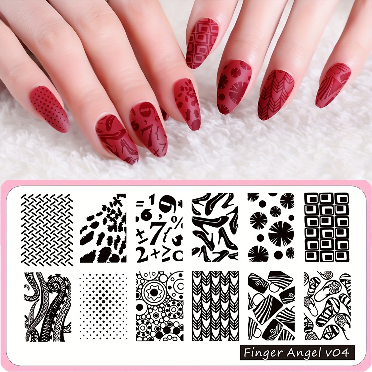 Nail Stamping Plates Lavender Leaves Flower Nail Art Stencil Animal Leaf  Floral Printing Templates for Nails Tool 
