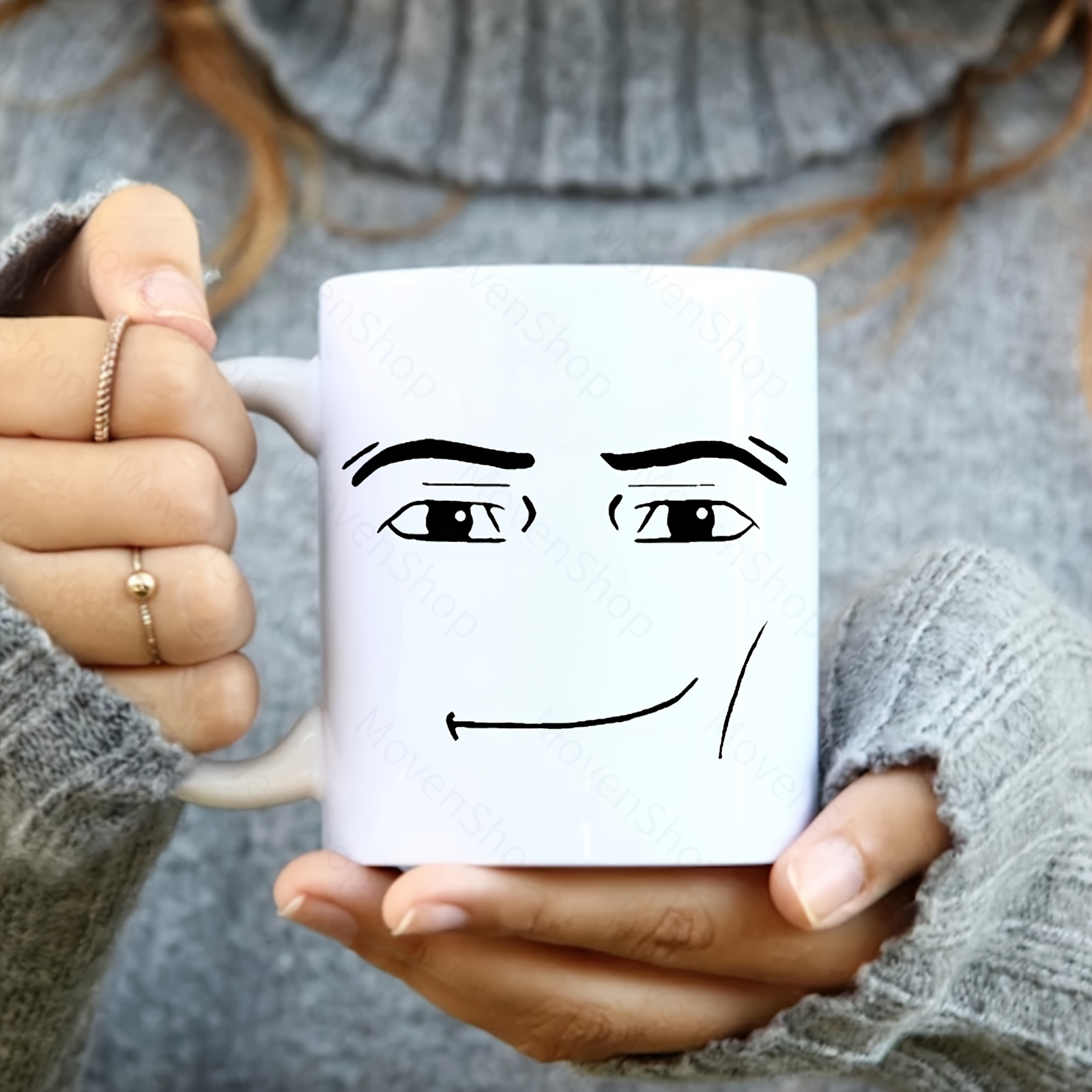 Fun Man Face Mug, Ceramic Can Be Washed In Dishwasher Premium Mugs