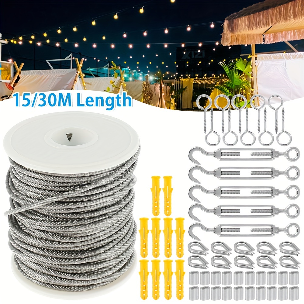 Stainless Wire Rope Braided Wire Rope Cable for Railing Hanging Clothes 10M
