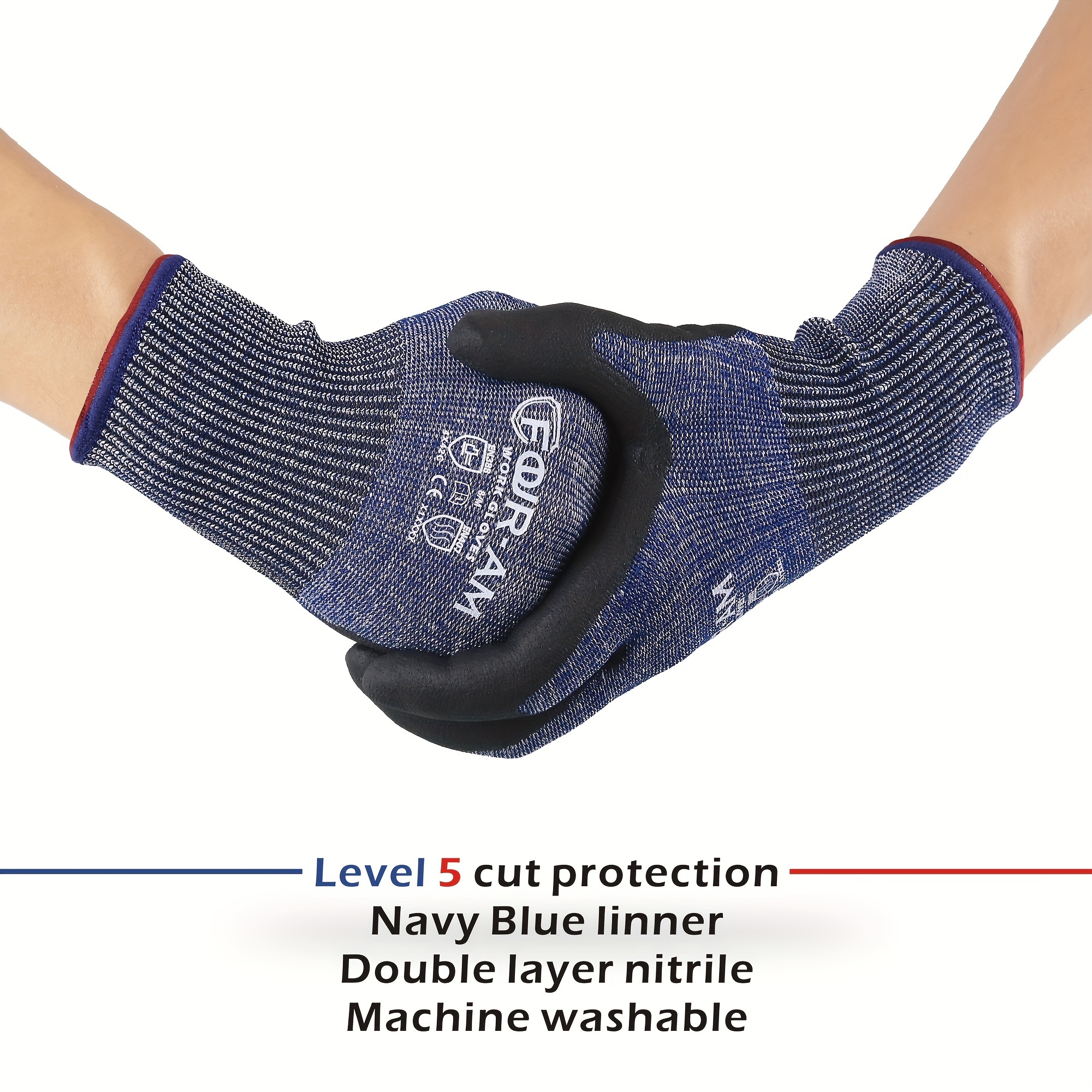 OriStout Levle 6 Cut Resistant Gloves, Anti-cut Work Gloves for Kitchen,  Construction, S~XXL