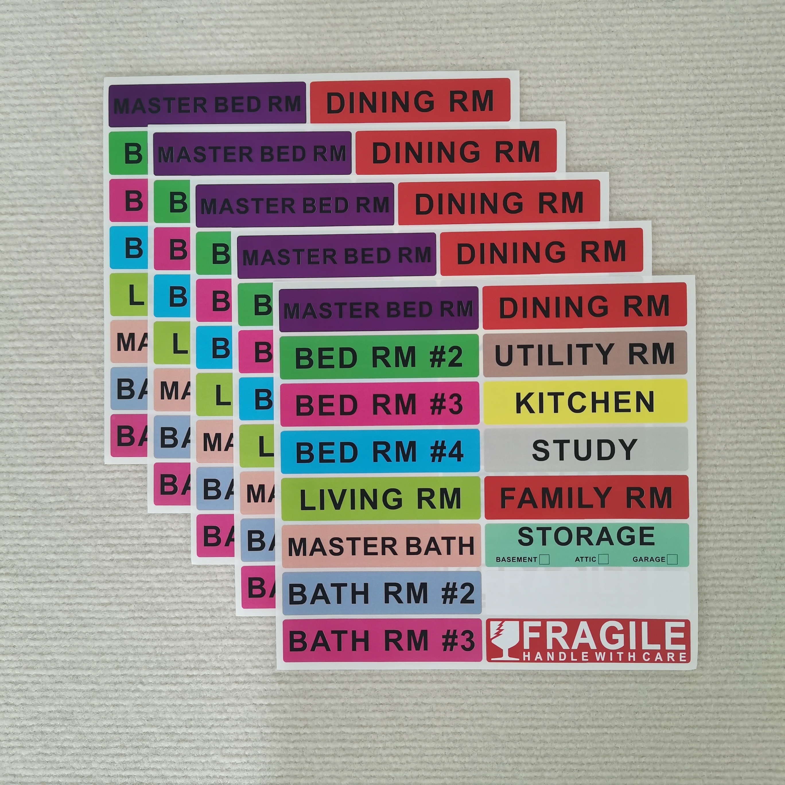 Home Moving Labels For 1 Bedroom House. Labels Per Room 5 - Temu