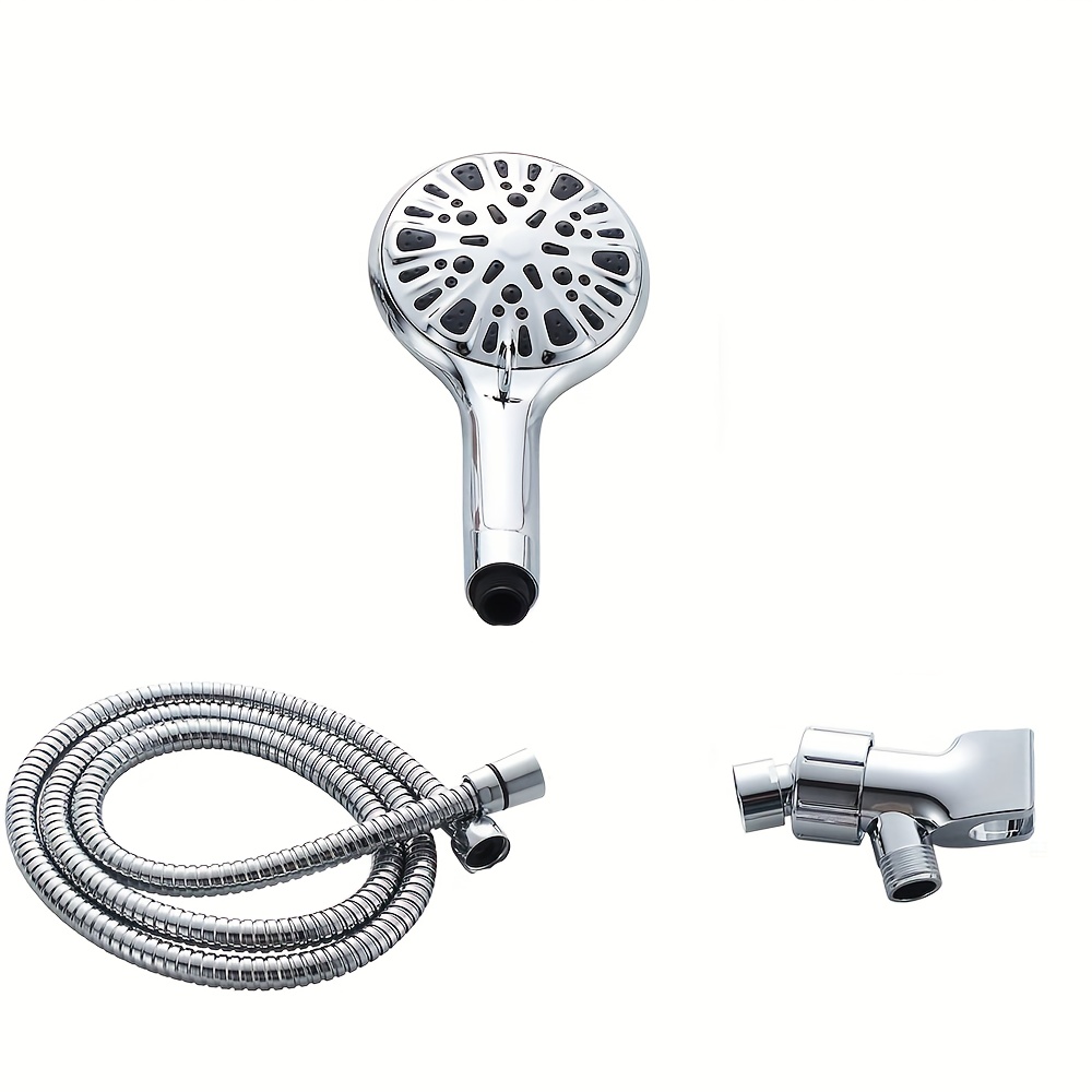  Cabezales de ducha de mano con manguera y soporte, cabezal de  ducha de alta presión con 3 ajustes de pulverización e interruptor de  encendido/apagado ducha desmontable - (3 kit) : Herramientas