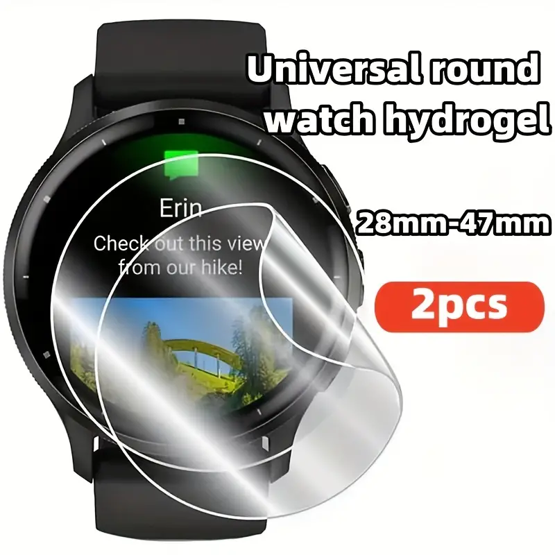 Protector de pantalla redondo universal para reloj, película de hidrogel,  tamaño a elegir, 28mm-47mm
