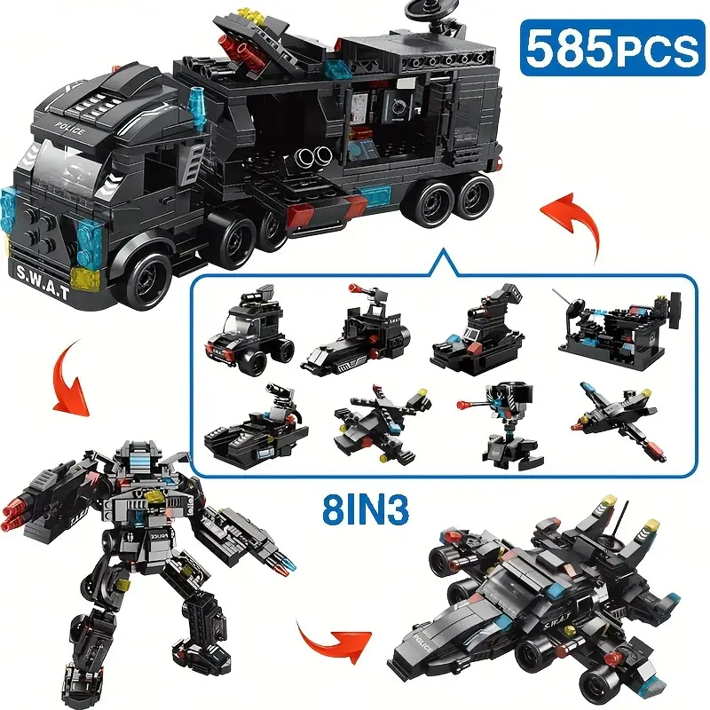 Compatible with Lego City Police Station SWAT Command Vehicle