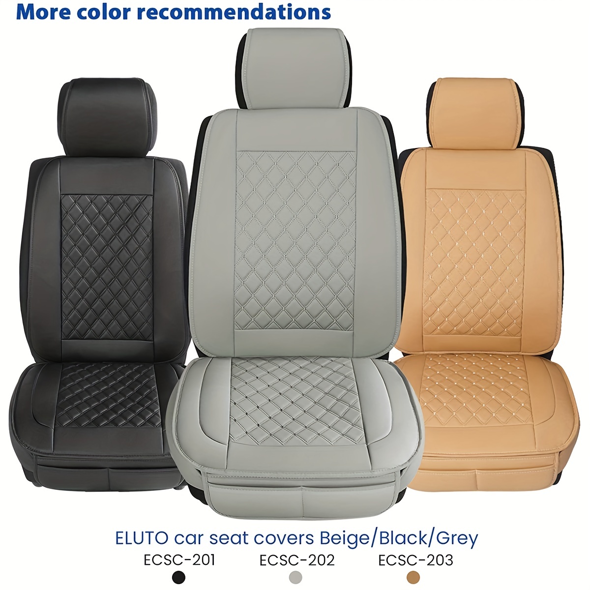 Housses de siège avant de voiture en PU, compatibles, universelles,  adaptées à la plupart des accessoires