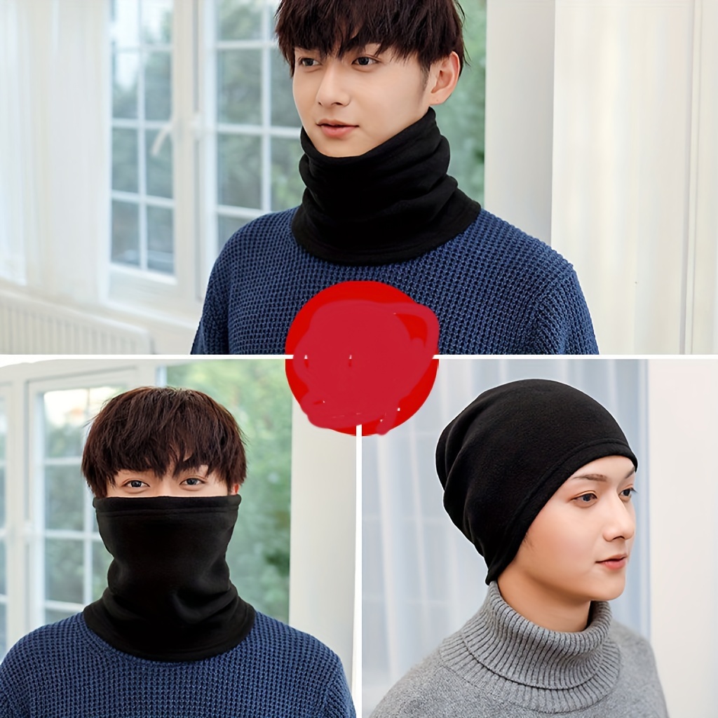 1pc Plain Color Warm Fleece Fabric Comfortable Skin-friendly Neck Warmer With Double-layer, Ideal choice for Gifts details 1