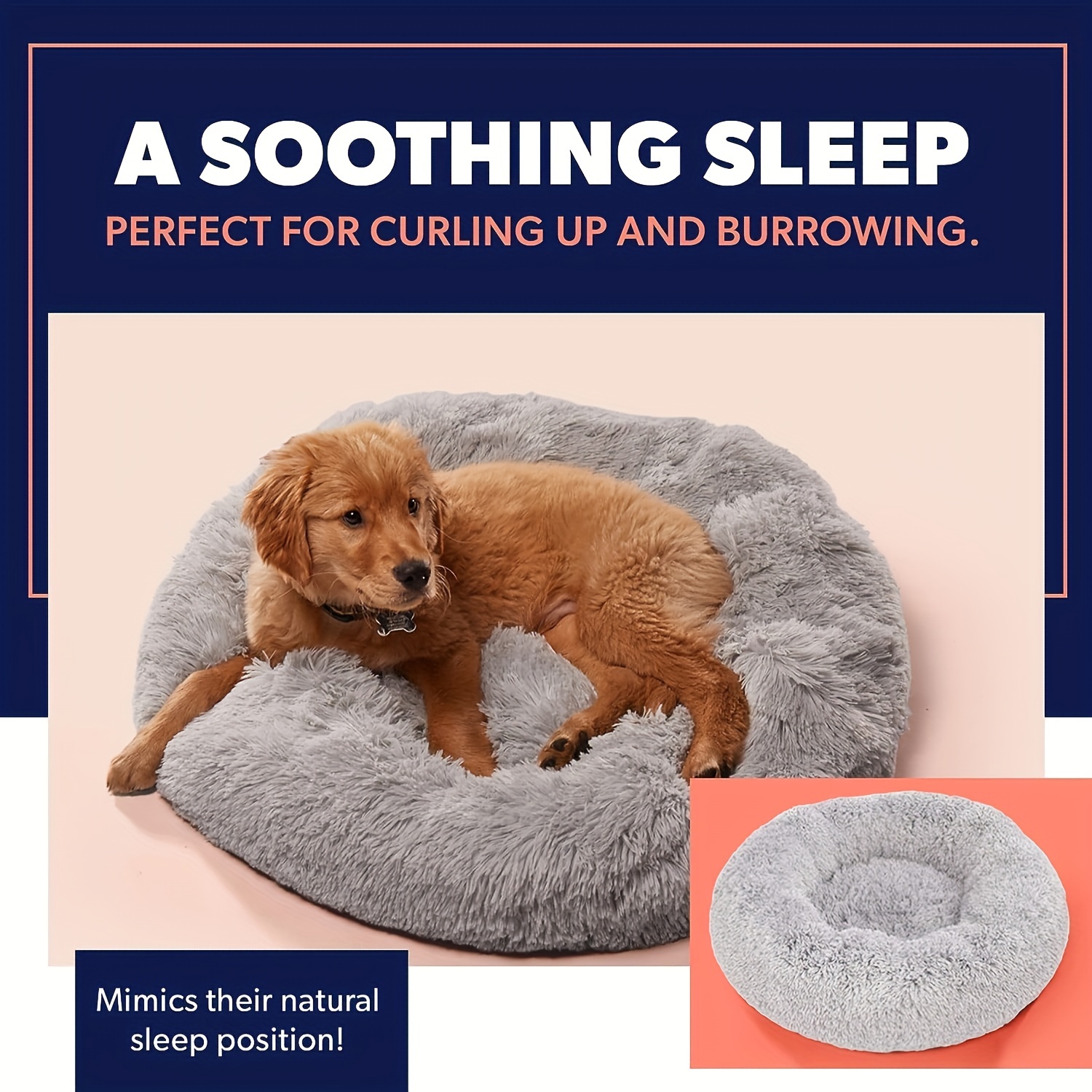 Round donut hotsell dog bed