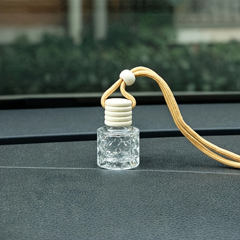 1pc Zylinderförmige Autoparfum-Flasche, Autospiegel-Anhänger,  Autodekoration Zum Aufhängen, Autoduftdiffusor Leere Flasche