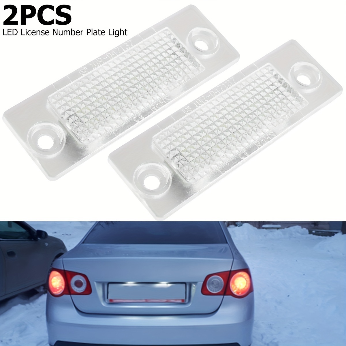2 Stück Fehlerfreie LED-Lizenznummernschild-Lichtlampen Für VW Für