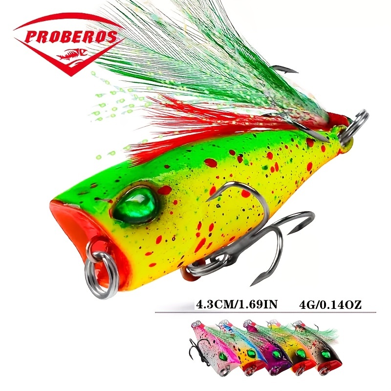 Colorful Surface Fishing Lures: Catch Fish Outdoors! - Temu
