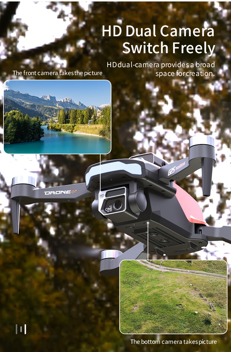 X26 Remote Control Drone Quadcopter:GPS Optical Flow Dual Positioning Switching, HD ESC Camera, Built-in WIFI Connection For Mobile Photography And Video Recording, Intelligent Return, Obstacle Avoidance, Headless Mode, Gift For Drone Enthusiasts details 4