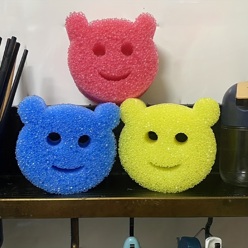 2pcs Strong Scouring Pad & Cleaning Brush Set