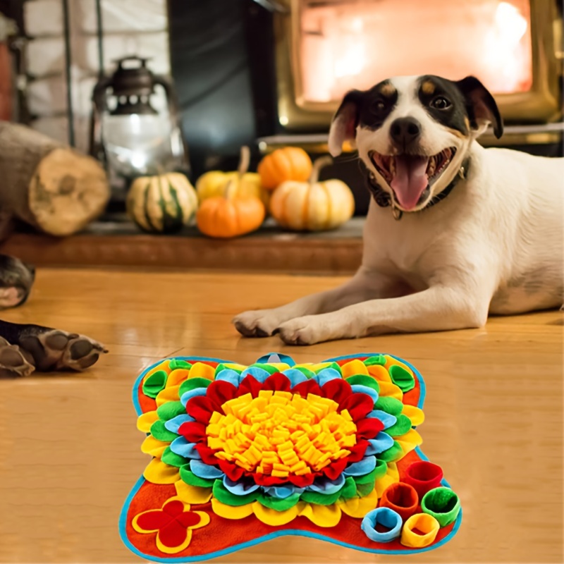 Snuffle Mat For Dog, Colorful Flowers Bones Pet Sniffing Training Blanket,  Durable Interactive Dog Puzzle Toys - Temu