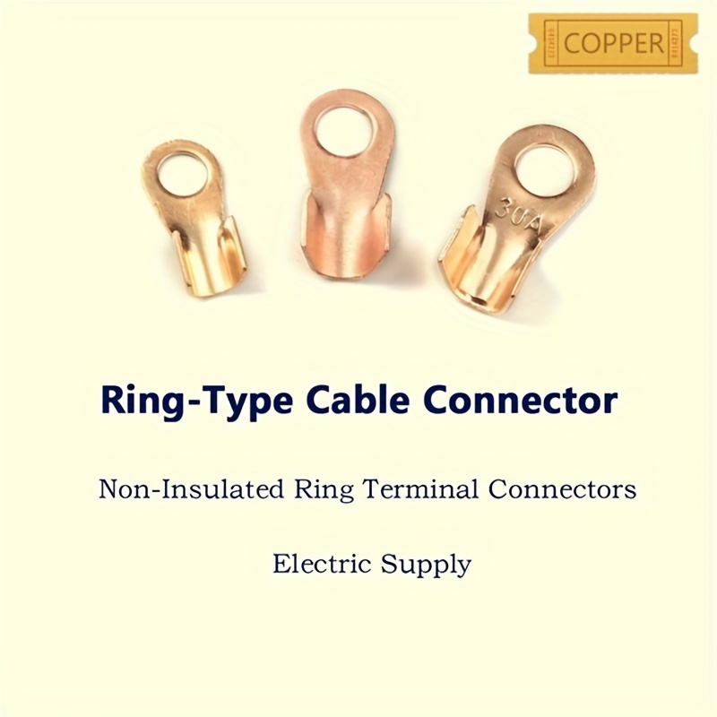 Bornes à anneau de type OT en cuivre ouvert connecteur de câble de  raccordement terminal anneau de sertissage câble connecteur de terminal  (couleur 