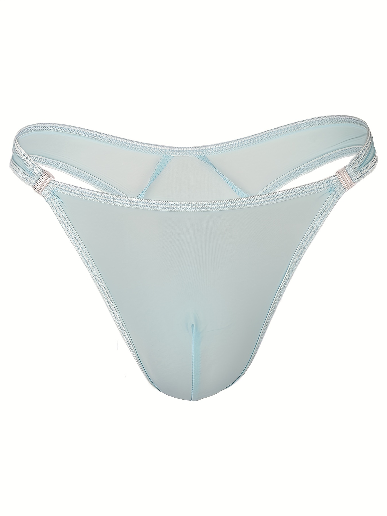 Ice Silk T-Shaped Thong for Women's,Sexy Solid Color Low Waist