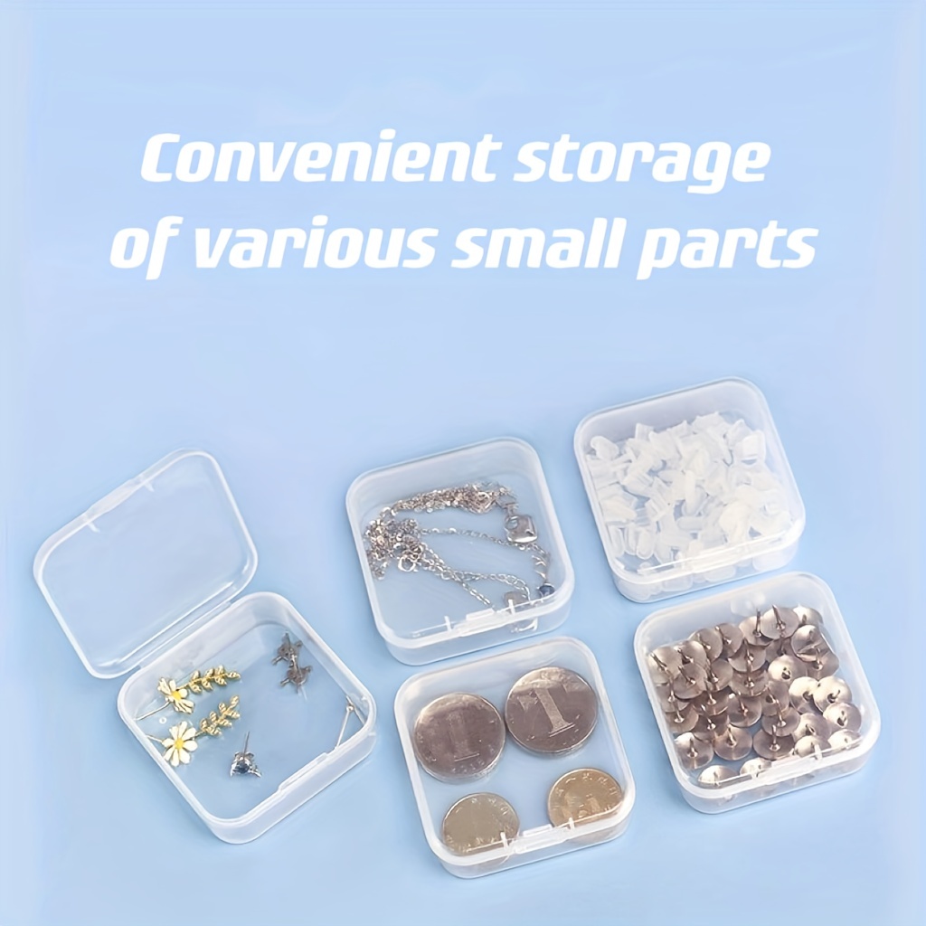 Small Transparent Storage Box Hinged Lids Sticker - Temu Australia