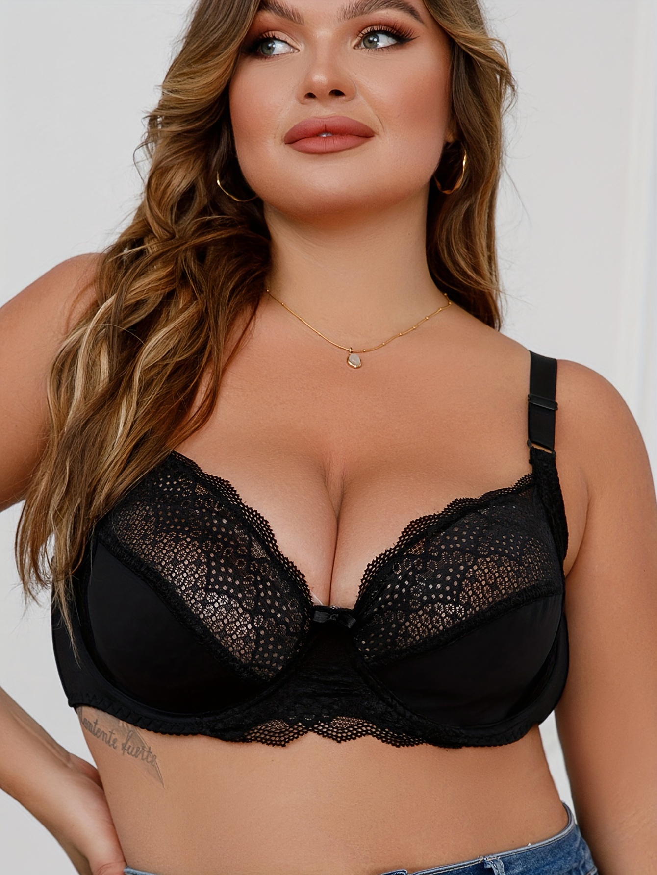 Women's Sexy Lace Embroidered Bras Full Coverage Unlined Underwire Plus  Size Bra - Gobierno en redes