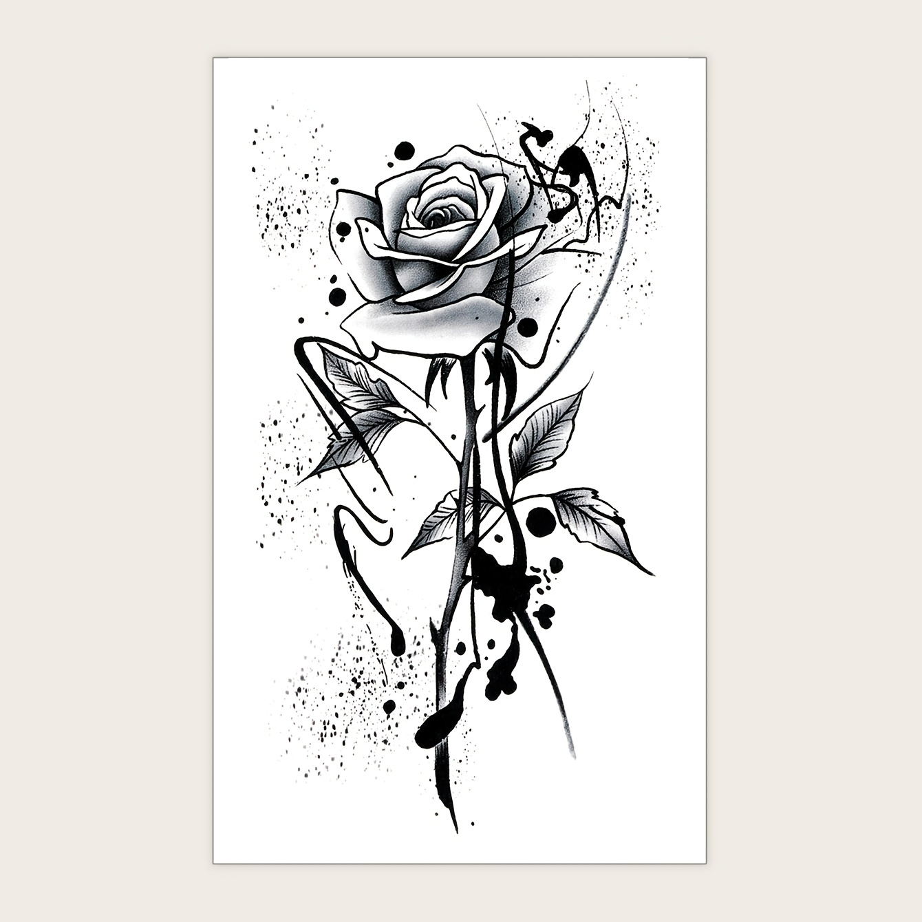 Black and White Rose – Momentary Ink