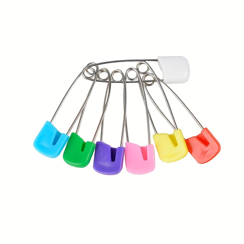 Large Diaper Pins, 2.2 (About 5.6cm) Diaper Pins For Cloth Diapers Heavy  Duty Stainless Steel Baby Safety Pins, Plastic Head Baby Pins With Safety