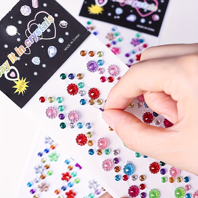 880pcs Gem Stickers Rhinestones for Crafts - Self Adhesive Jewels Stickers Acrylic  Gems DIY Craft Decorative Diamond Stickers Small Stickers for Kids