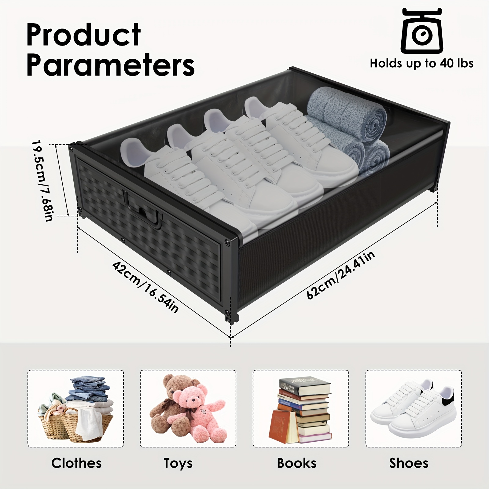  NiHome Under Bed Storage Containers with Wheels