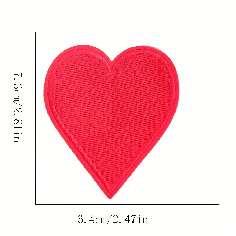 8pcs Computer Embroidery Accessories Combination, Cartoon Heart Shaped  Patch, Self-adhesive Patches For Diy Craft