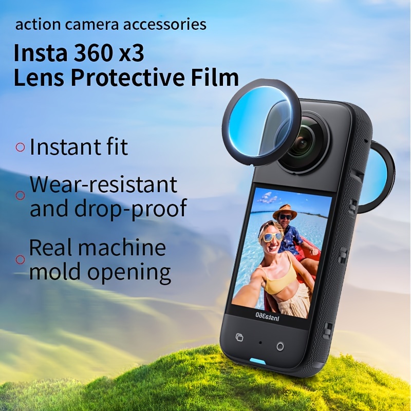 For Insta 360 X3 Sticky Lens Guards Protector Panoramic Lens Protector  Sports Camera Accessories 