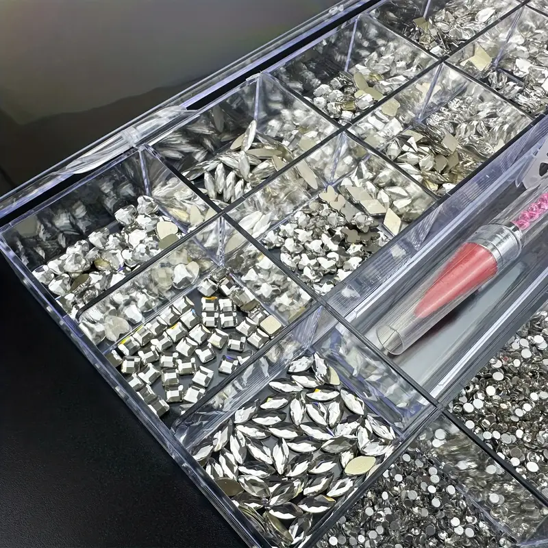 Multi shaped Rhinestones Kit With Diamond Storage Box And - Temu