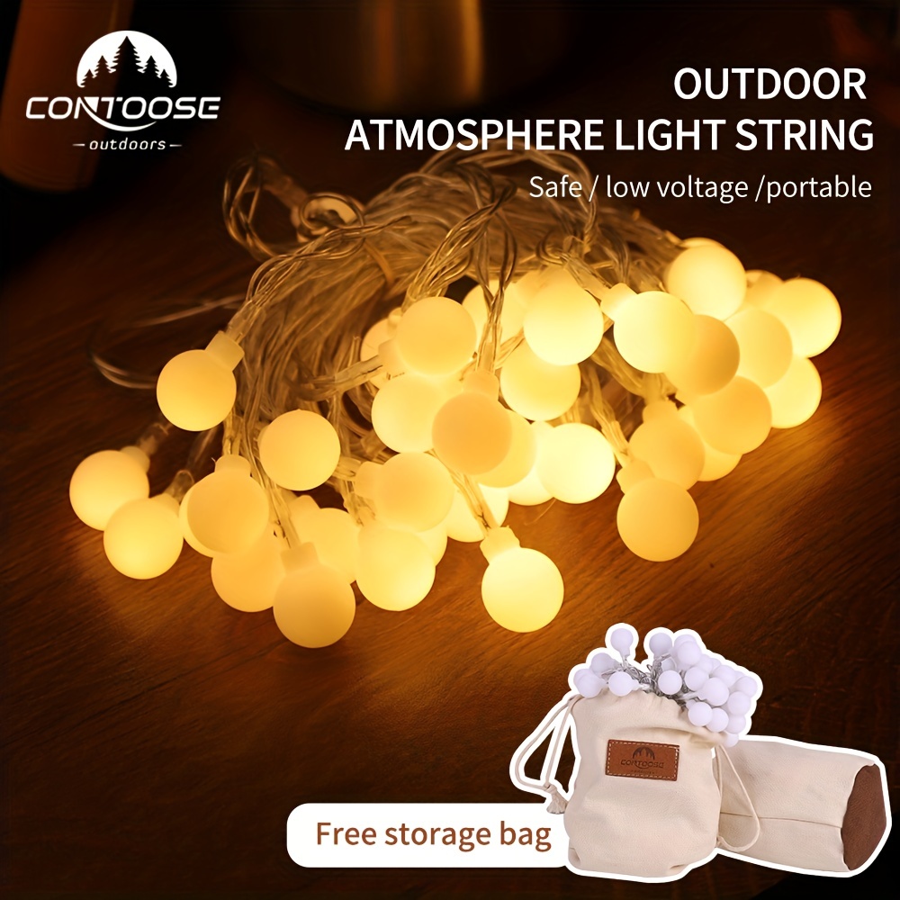 1pc Yellow Outdoor Hanging Lamp With Hook For Camping Tent Night
