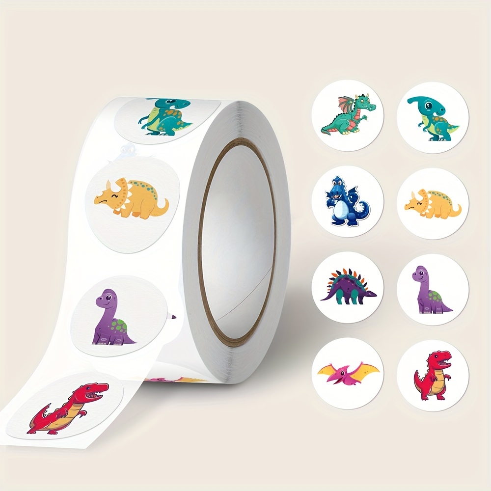 Dinosaur Realistic Sticker Roll Dinosaur Aesthetic Stickers - Temu