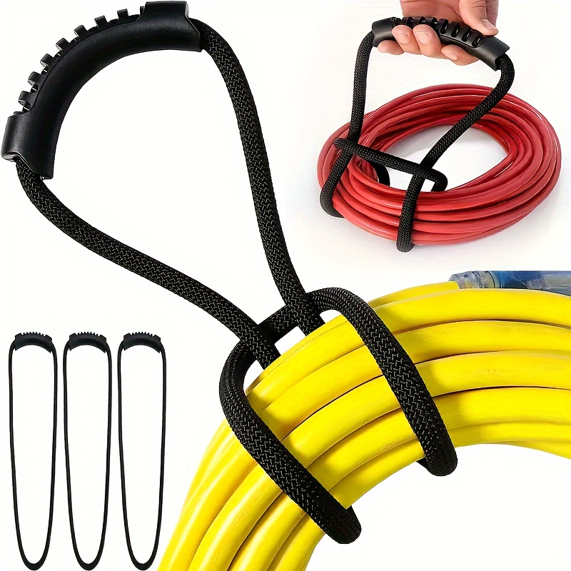 

1pc/3pcs Storage Straps By Storage Extension Cord Organizer, Vacuum Hose Holder, Shop Storage, Air Or Water Hose Organizer For Your Home, Garage, Boat, Rv And More, 25.59 Inches Black