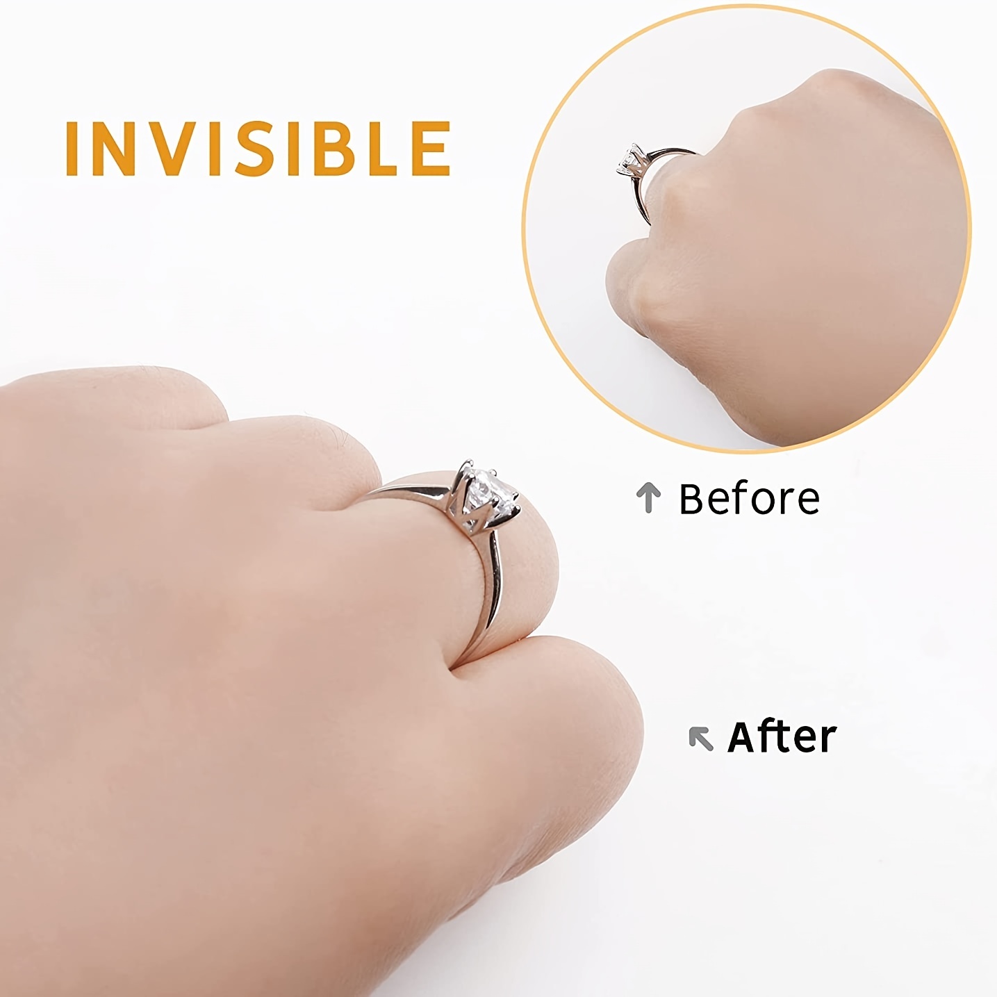 Invisible Ring Size Adjuster for Loose Rings Ring Adjuster Fit Any Rings,  Assorted Sizes of Ring Sizer (12PCS)