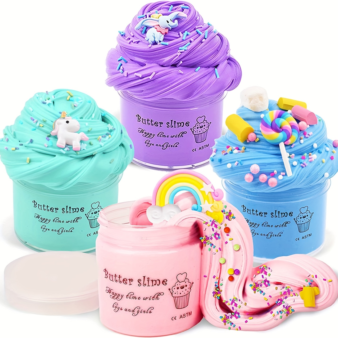 70ml Ocean Fluffy Slimes Kit Toy Gifts Children's Butter Diy Super