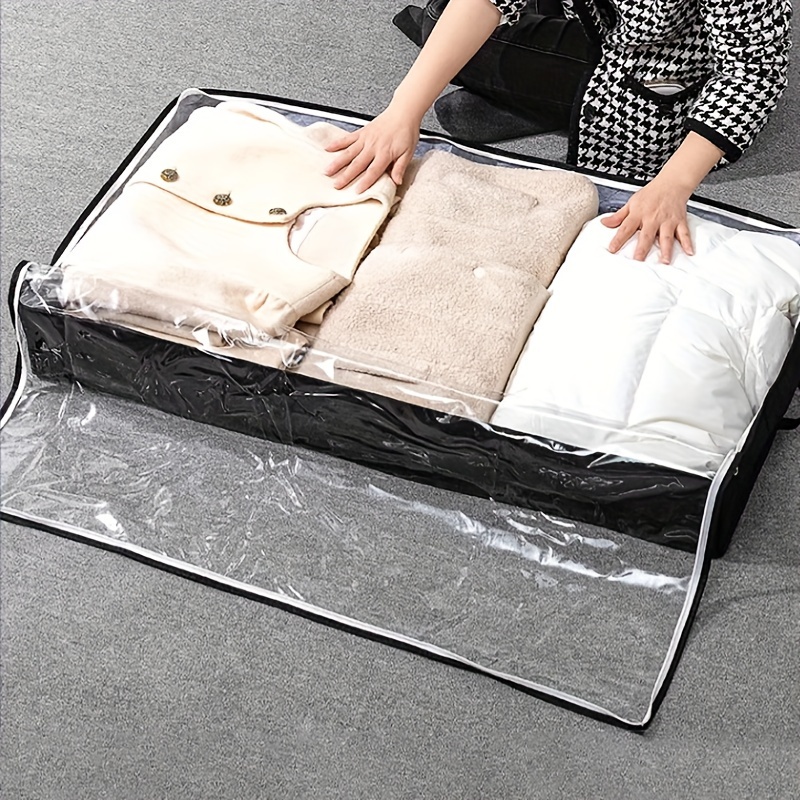 1PC grande borsa portaoggetti sotto il letto scarpe vestiti organizzatore  con cerniera borse portaoggetti in tessuto