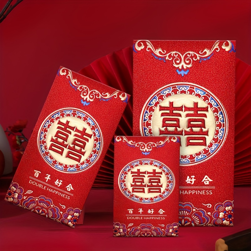 High-quality Chinese Style Cartoon Character Blessing Red Envelope For  Wedding, Engagement, Wedding Decoration, Wedding Party Red Envelope,  Valentine's Day Anniversary, Wedding Supplies - Temu