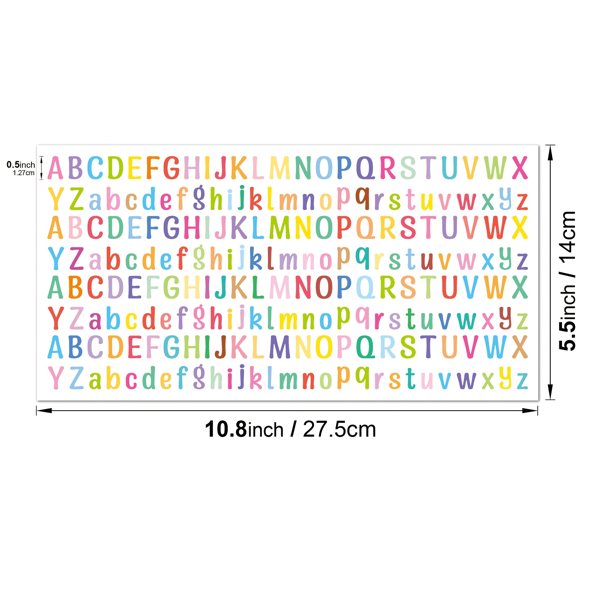 12.7mm 1/2 half inch Self Adhesive Vinyl Sticker Letters Numbers