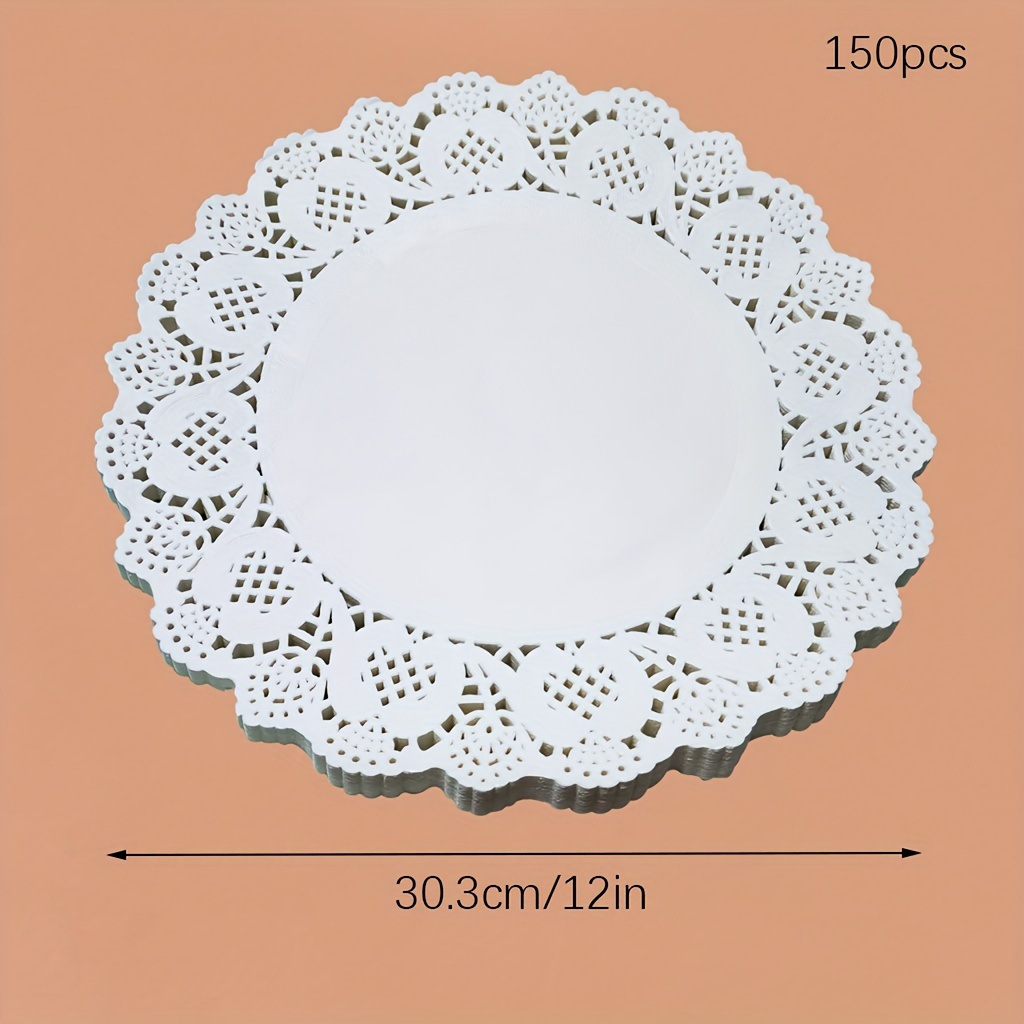 Grey Color Assorted Paper Doilies for Wedding Decoration/ Pack 