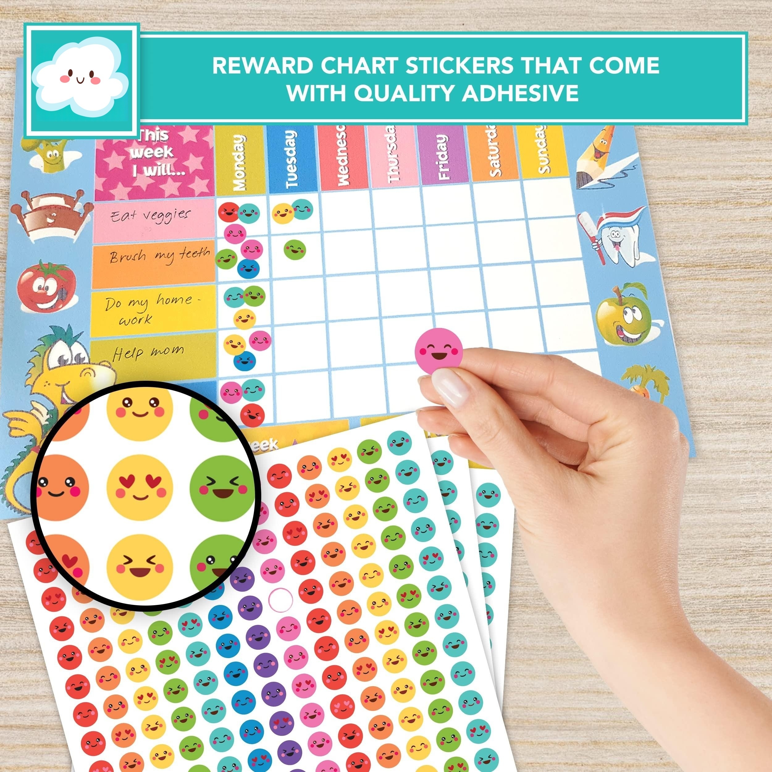 Star Stickers 15 Designs Happy Face Students Reward Chart - Temu